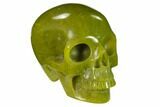 Realistic, Polished Jade (Nephrite) Skull #151123-1